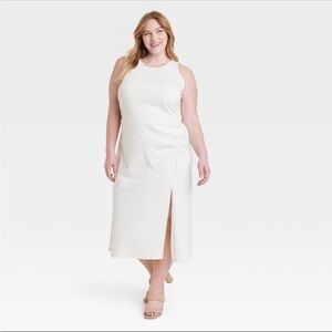 NWT A New Day Sleeveless Ruched Ponte Dress